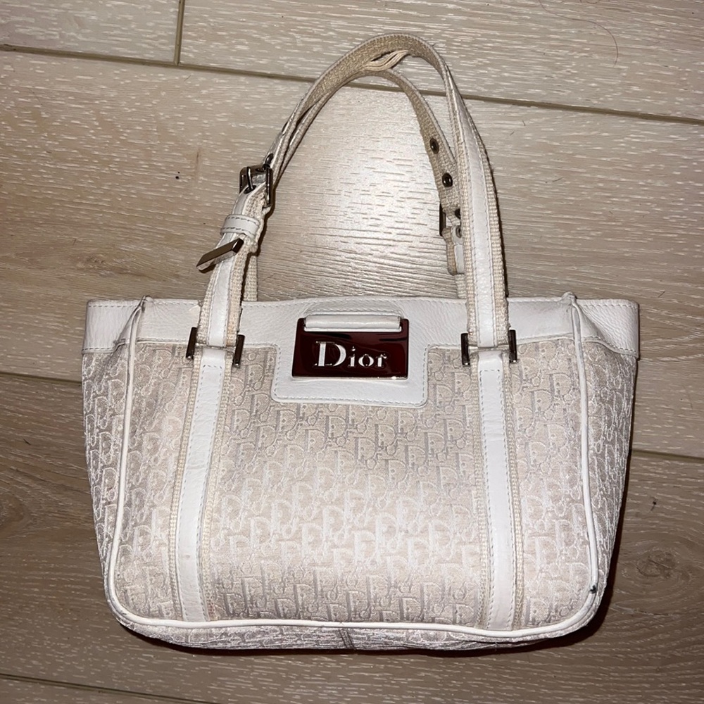 Dior White Monogram Handbag